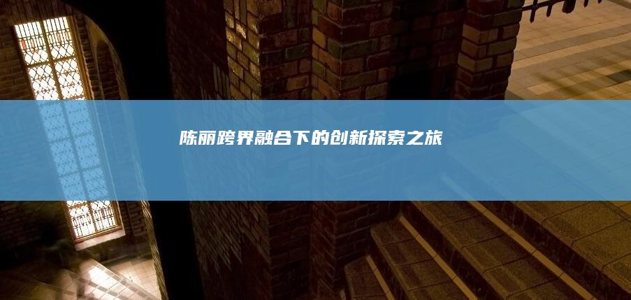 陈丽：跨界融合下的创新探索之旅